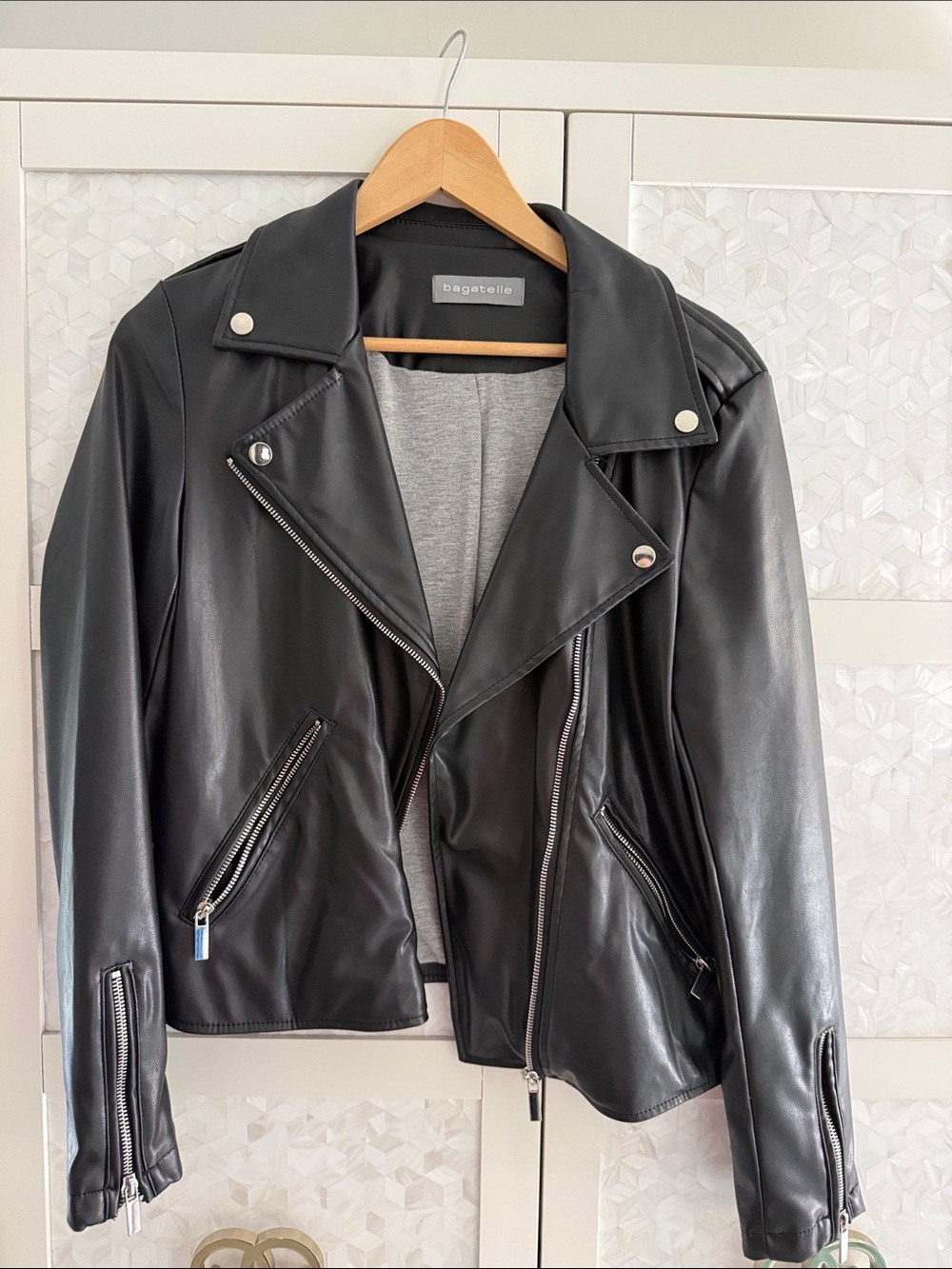 Any offer accepted 🎉 Black Faux Leather Motorcycle Jacket